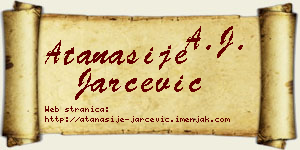 Atanasije Jarčević vizit kartica
